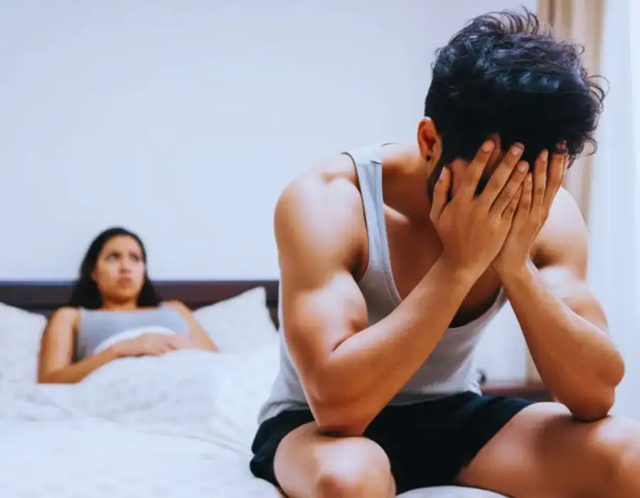 Image of upset man in need of erectile dysfunction treatment Hampstead