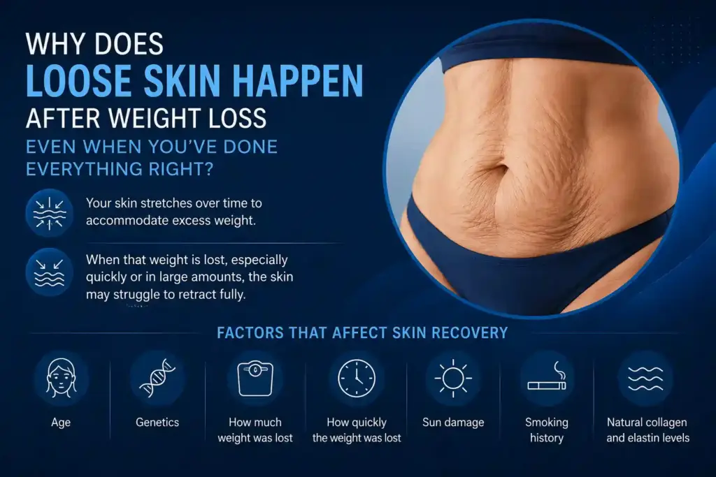 Why Does Loose Skin Happen After Weight Loss Even When You’ve Done Everything Right Hampstead?